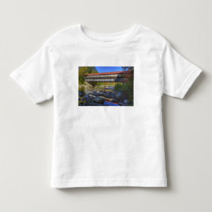 Albany covered bridge over Swift River, White Toddler T-Shirt