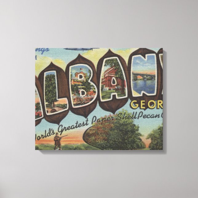 Albany, Georgia - Large Letter Scenes Canvas Print (Front)