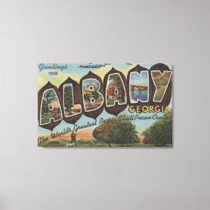 Albany, Georgia - Large Letter Scenes Canvas Print