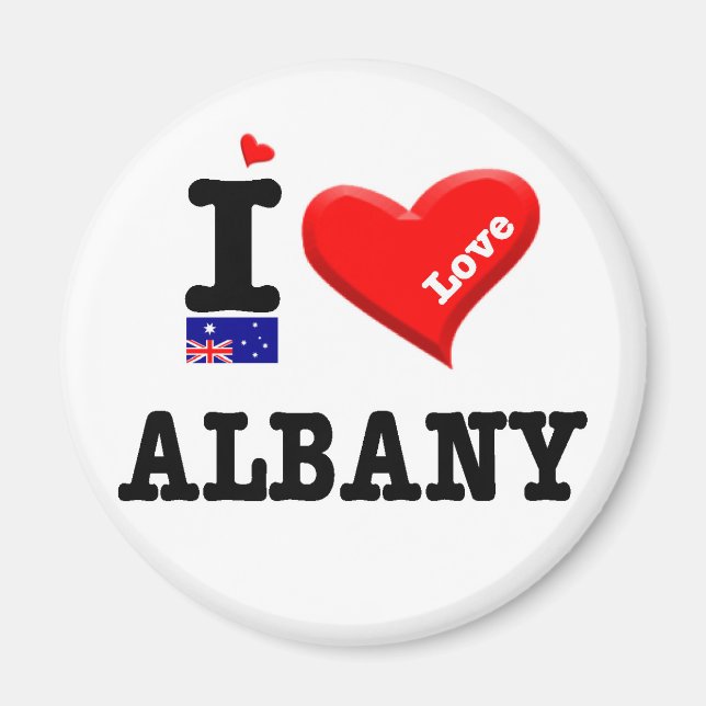 ALBANY- I Love Magnet (Front)