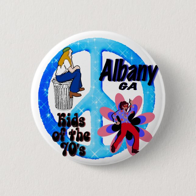 Albany Kids of the 70's button (Front)