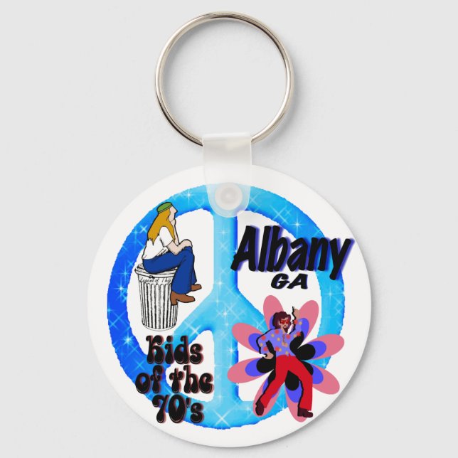 Albany Kids of the 70's keychain blue (Front)
