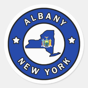 Albany New York Classic Round Sticker