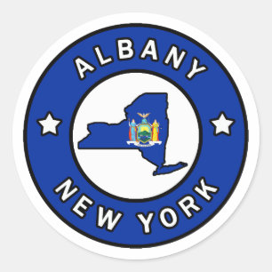 Albany New York Classic Round Sticker