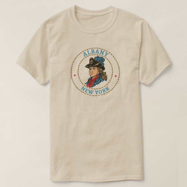 Albany New York Colonial T-Shirt (Design Front)