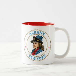 Albany New York Colonial Two-Tone Coffee Mug