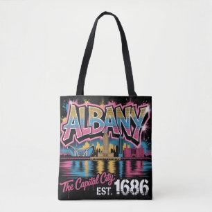Albany New York Graffiti Mural Street Art Design Tote Bag