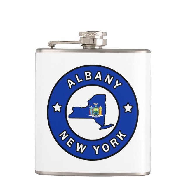 Albany New York Hip Flask (Front)