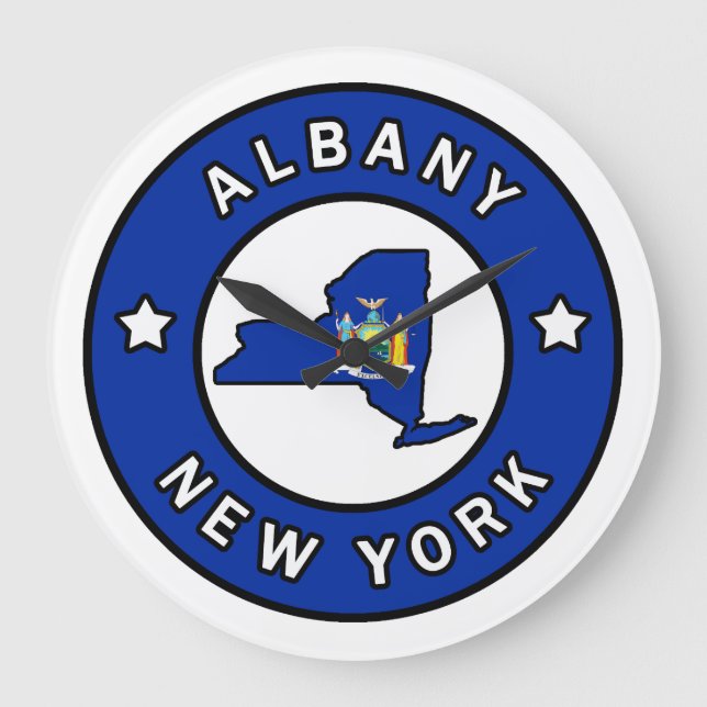 Albany New York Large Clock (Front)