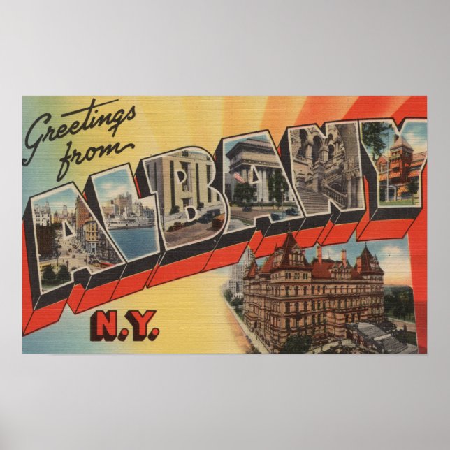 Albany, New York - Large Letter Scenes 2 Poster (Front)