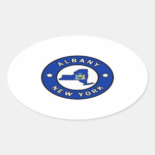 Albany New York Oval Sticker