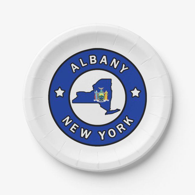 Albany New York Paper Plate (Front)