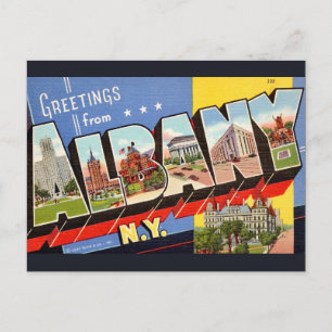 Albany New York Retro Postcard
