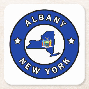 Albany New York Square Paper Coaster