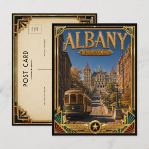 Albany New York Vintage Art Deco Golden Age Postcard