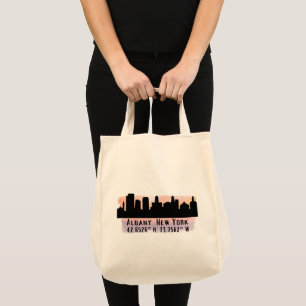Albany NY City Skyline  Tote Bag