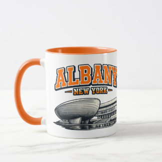 Albany, NY The Egg Retro Collegiate Design Mug