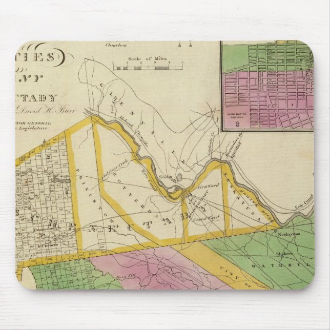 Albany, Schenectady counties Mouse Mat (Front)