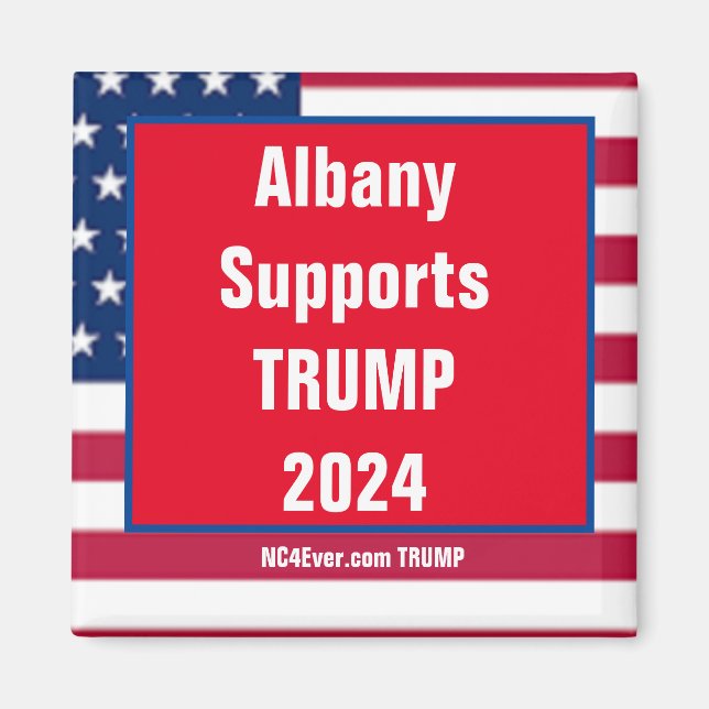 Albany Supports TRUMP 2024 magnet (Front)