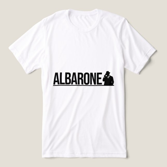 Albarone Gangster Silhouette Graphic - black  Tri-Blend Shirt (Design Front)