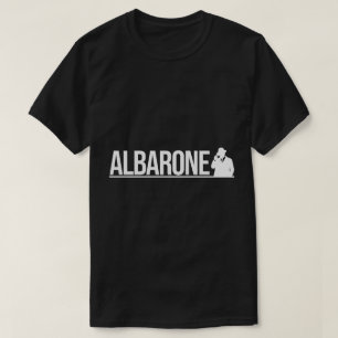 Albarone Gangster Silhouette Graphic - White T-Shirt