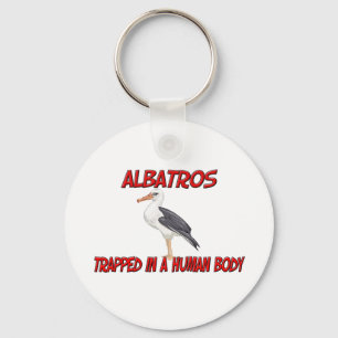 Albatros trapped in a human body key ring