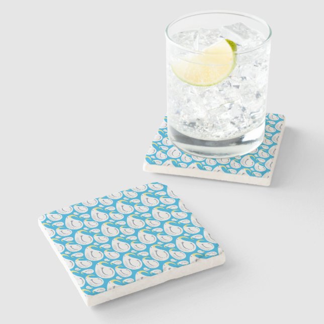Albatross Paisley Stone Coaster (Side)