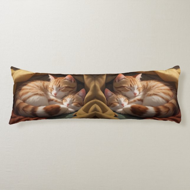  "Albedo Base-XL Body Pillow " Small Cats sleeping (Front)