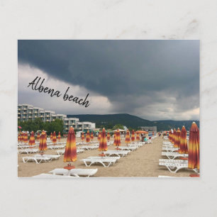 Albena beach, Bulgaria postcard