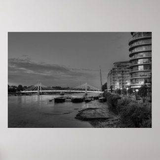 Alber Bridge at night Poster