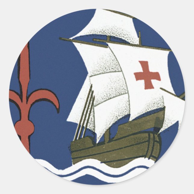 Albergo Columbia Genoa ~ Trieste Classic Round Sticker (Front)
