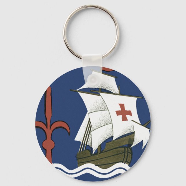 Albergo Columbia Genoa ~ Trieste Key Ring (Front)