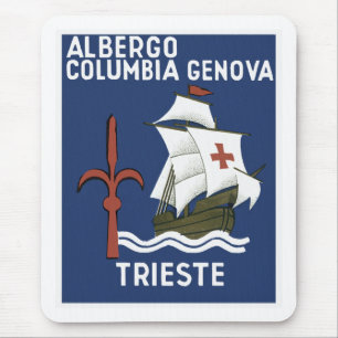 Albergo Columbia Genoa ~ Trieste Mouse Mat