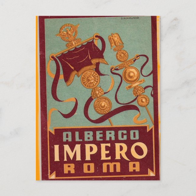 albergo impero roma postcard (Front)