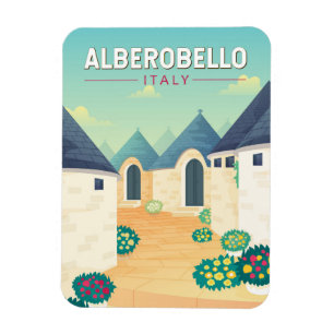 Alberobello Italy Travel Art Vintage Magnet