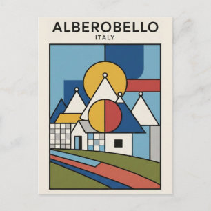 Alberobello Italy Trulli houses Travel abstract Postcard