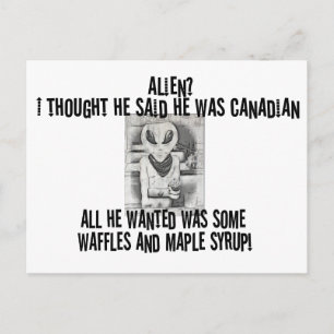 Albert Alien Tee Postcard