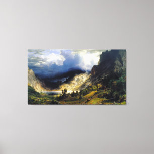 Albert Bierstadt A Storm in the Rocky Mountains  Canvas Print