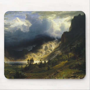 Albert Bierstadt "A Storm in the Rocky Mountains" Mouse Mat
