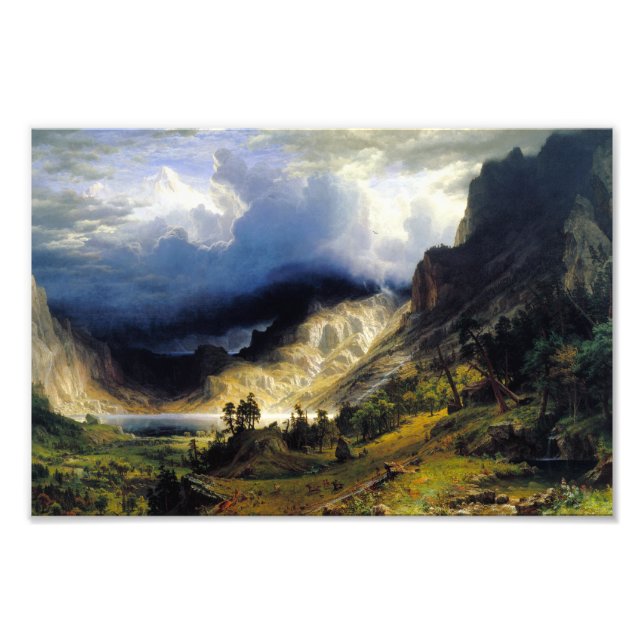 Albert Bierstadt A Storm in the Rocky Mountains  Photo Print (Front)