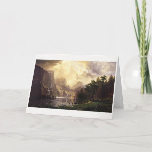 Albert Bierstadt Among the Sierra Nevada Mountains Card