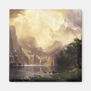 Albert Bierstadt Among the Sierra Nevada Mountains Magnet