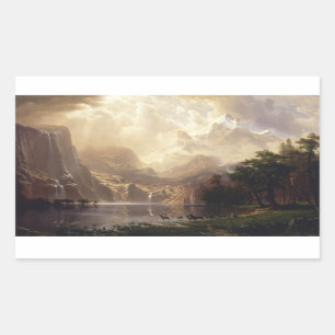 Albert Bierstadt - Among the Sierra Nevada Rectangular Sticker