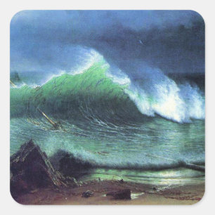 Albert Bierstadt, Emerald Sea Square Sticker
