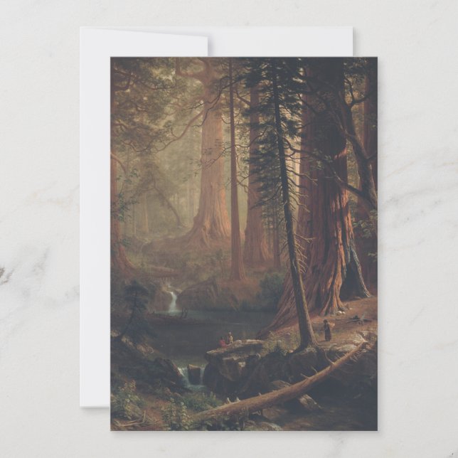 Albert Bierstadt - Giant Redwood Trees of Californ Invitation (Front)