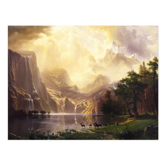 Albert Bierstadt In The Mountains Greeting Card