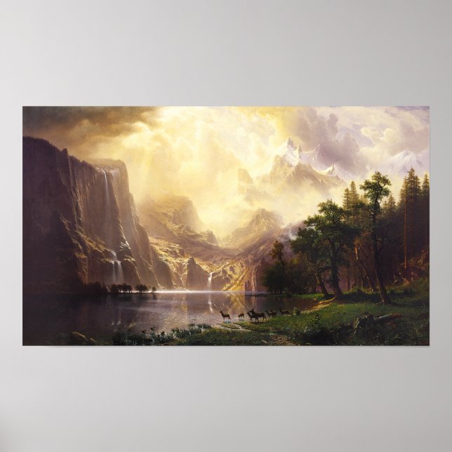 Albert Bierstadt In The Mountains Poster (Front)