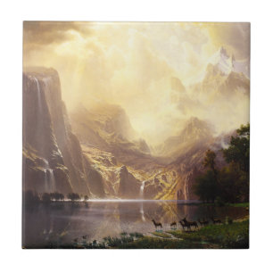 Albert Bierstadt In The Mountains Tile