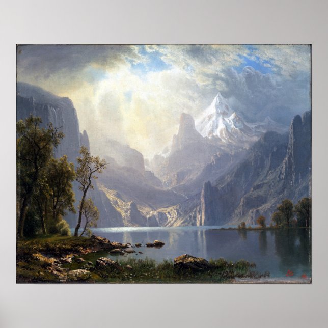 Albert Bierstadt In the Sierras Lake Tahoe Poster (Front)