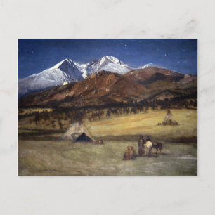 Albert Bierstadt Indian Encampment Postcard